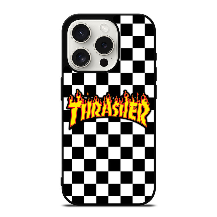 THRASHER SKATEBOARD CHECKERBOARD iPhone 15 Pro Case Cover