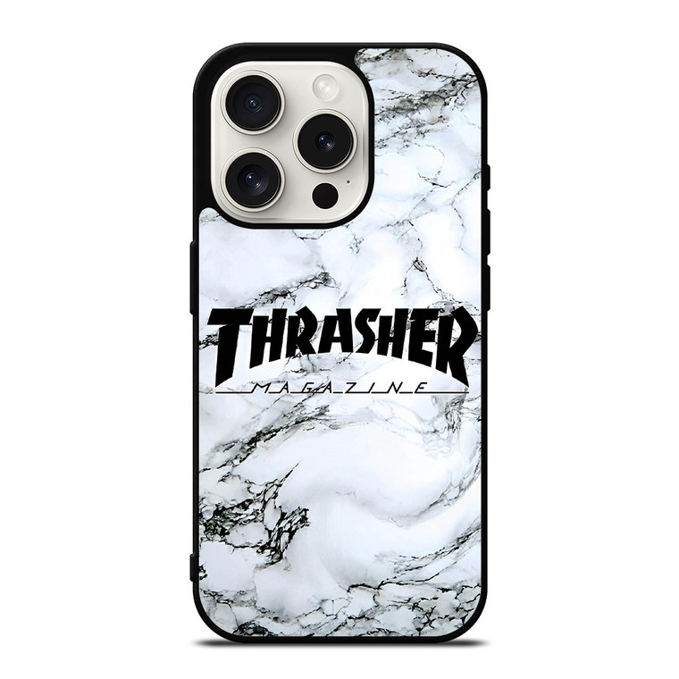 THRASHER SKATEBOARD MARBLE iPhone 15 Pro Case Cover