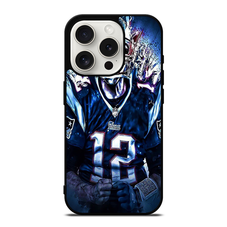 TOM BRADY NEW ENGLAND PATRIOTS NFL iPhone 15 Pro Case Cover