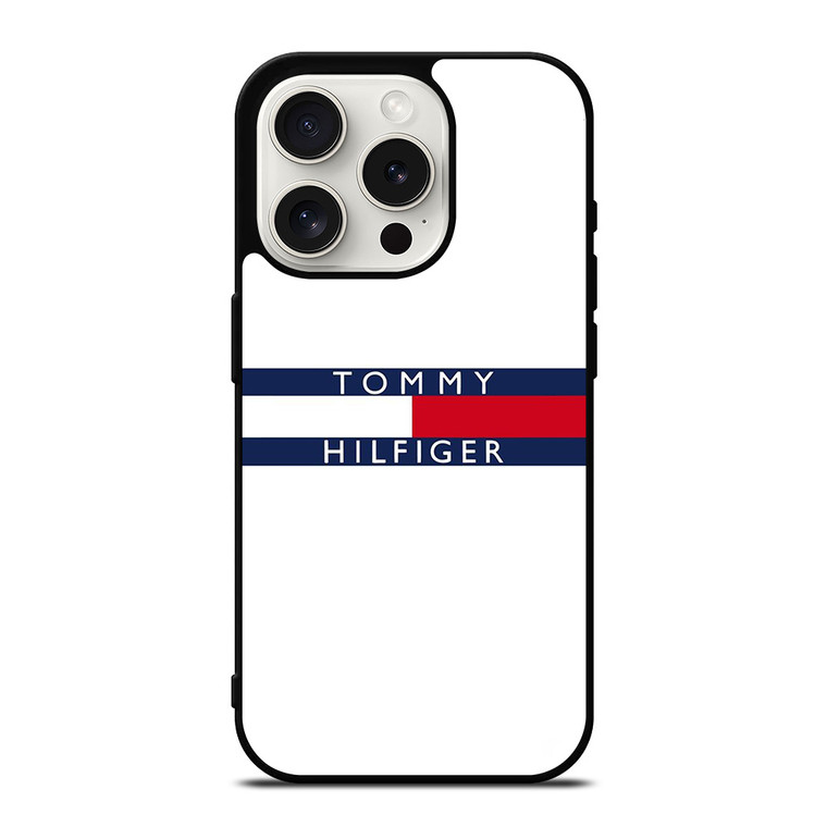 TOMMY HILFIGER WHITE iPhone 15 Pro Case Cover
