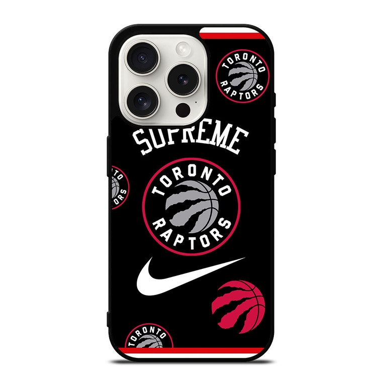 TORONTO RAPTORS NBA X SUPREME NIKE iPhone 15 Pro Case Cover TORONTO RAPTORS NBA X SUPREME NIKE iPhone 15 Pro Case Cover