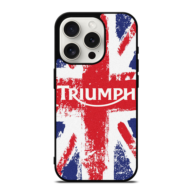 TRIUMPH MOTORCYCLES UNION JACK iPhone 15 Pro Case Cover TRIUMPH MOTORCYCLES UNION JACK iPhone 15 Pro Case Cover