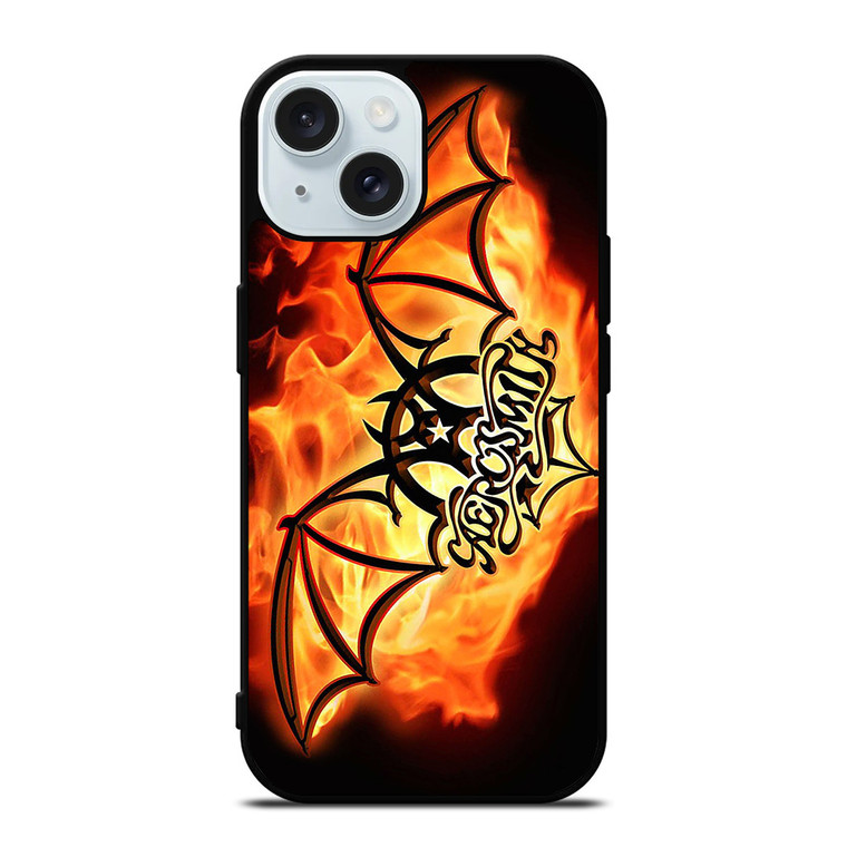 AEROSMITH ROCK BAND FIRE iPhone 15 Case Cover