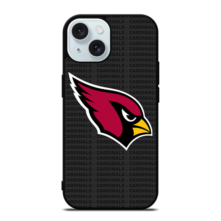 ARIZONA CARDINALS FOOTBALL TEXT iPhone 15 Case Cover
