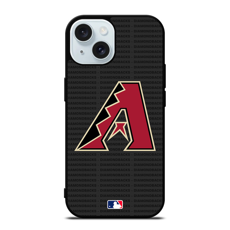 ARIZONA DIAMONDBACKS BASEBALL BLACK iPhone 15 Case Cover