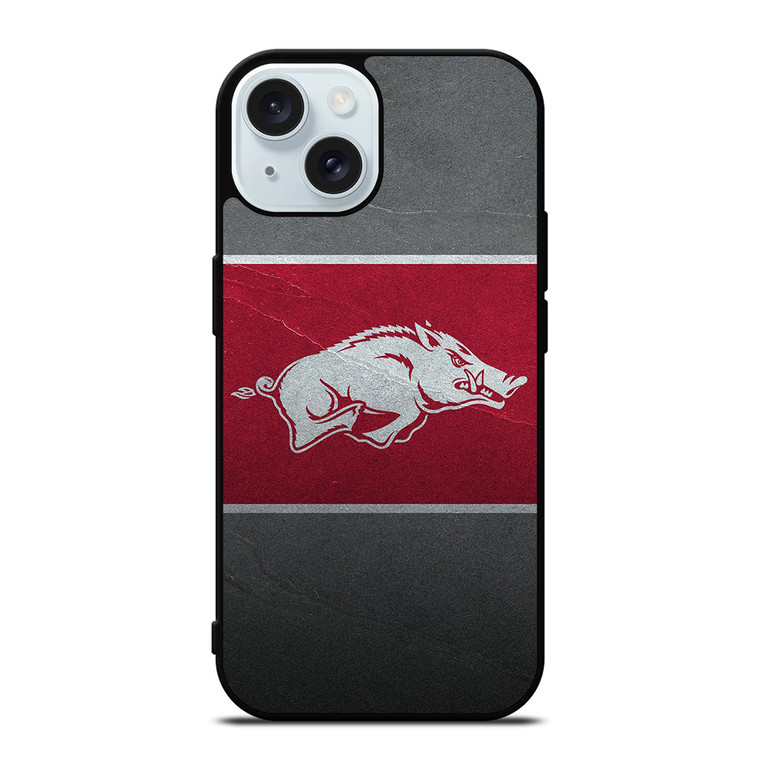 ARKANSAS RAZORBACKS FOOTBALL LOGO iPhone 15 Case Cover