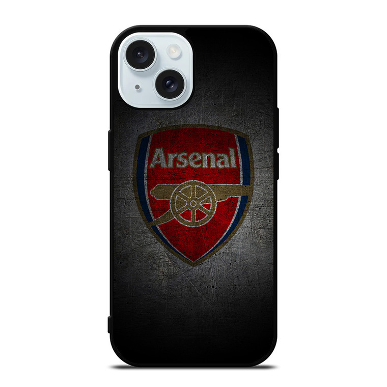 ARSENAL FC GUNNERS GRUNGE LOGO iPhone 15 Case Cover