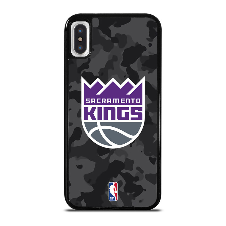 SACRAMENTO KINGS BLACK CAMO iPhone X / XS Case Cover