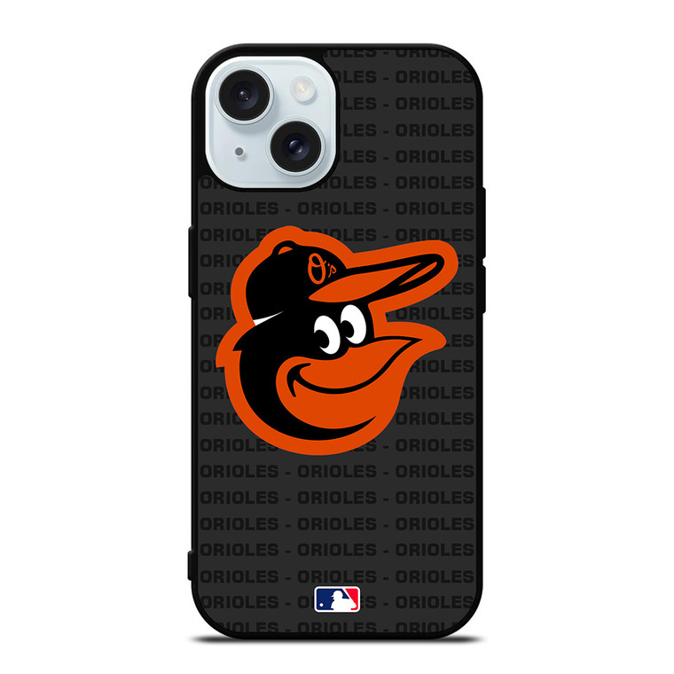 BALTIMORE ORIOLES BASEBALL BLACK iPhone 15 Case Cover