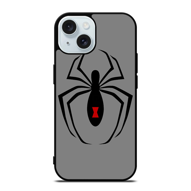 BLACK WIDOW SPIDER SYMBOL iPhone 15 Case Cover