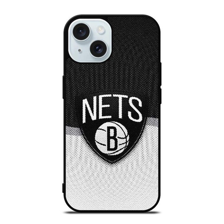 BROOKLYN NETS NBA BASKETBALL LOGO 2 iPhone 15 Case Cover BROOKLYN NETS NBA BASKETBALL LOGO 2 iPhone 15 Case Cover