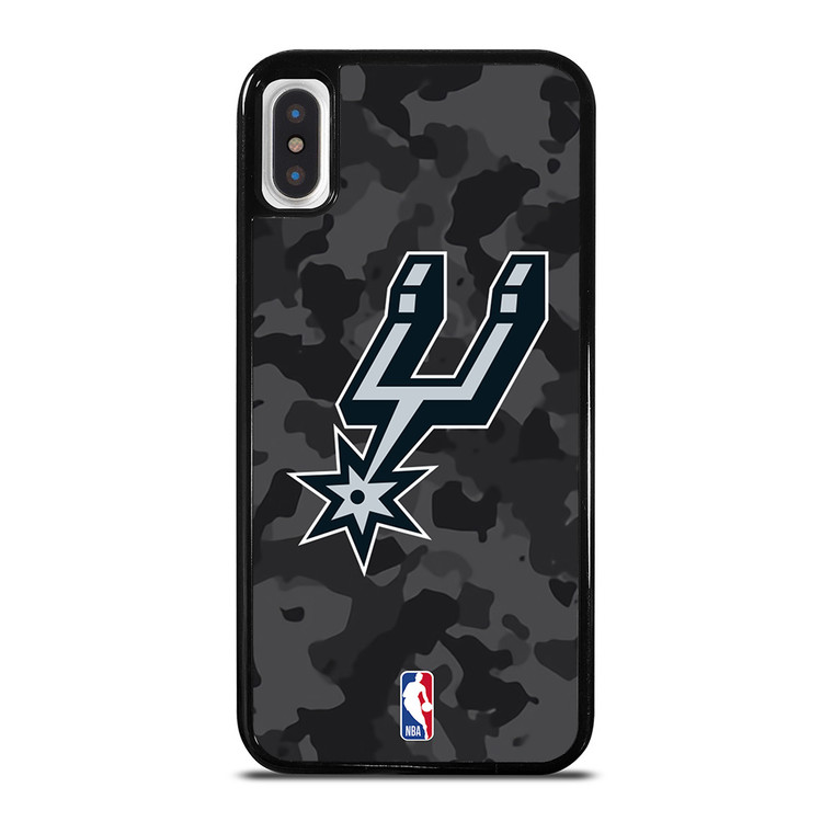 SAN ANTONIO SPURS BLACK CAMO iPhone X / XS Case Cover