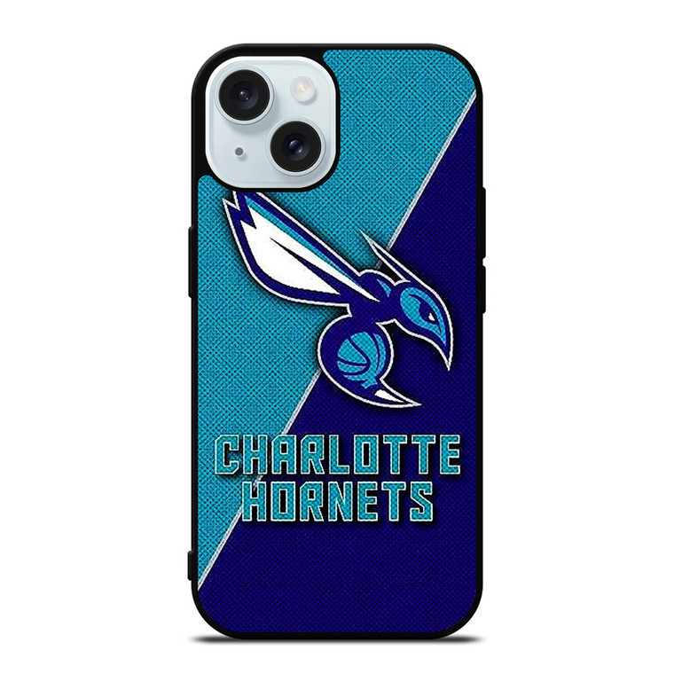 CHARLOTTE HORNETS NBA BASKETBALL LOGO iPhone 15 Case Cover