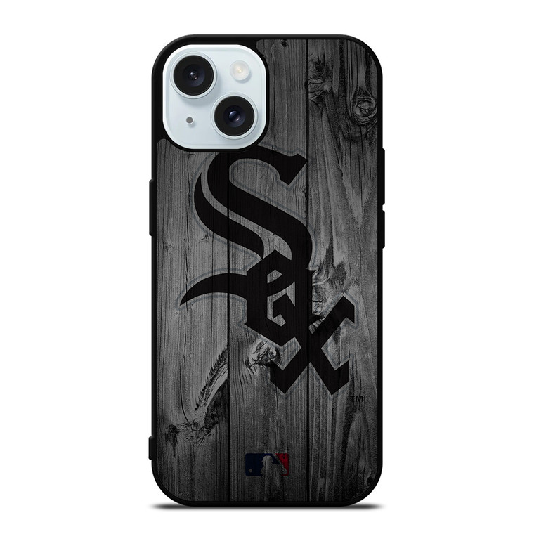 CHICAGO WHITE SOX BASEBALL MLB WOOD LOGO iPhone 15 Case Cover