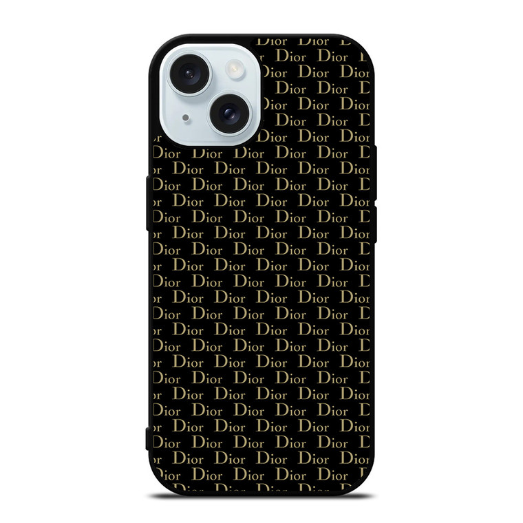 CHRISTIAN DIOR LOGO PATTERN iPhone 15 Case Cover