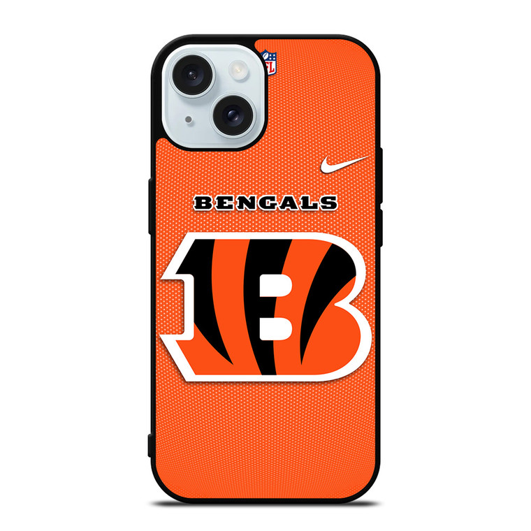 CINCINNATI BENGALS NFL FOOTBALL NIKE iPhone 15 Case Cover