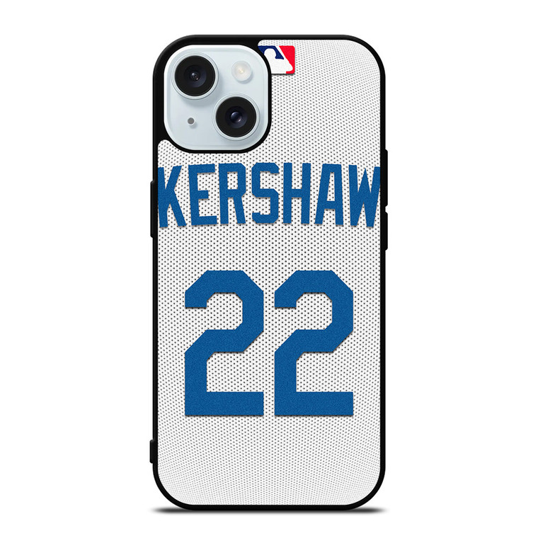 CLAYTON KERSHAW LOS ANGELES DODGERS iPhone 15 Case Cover