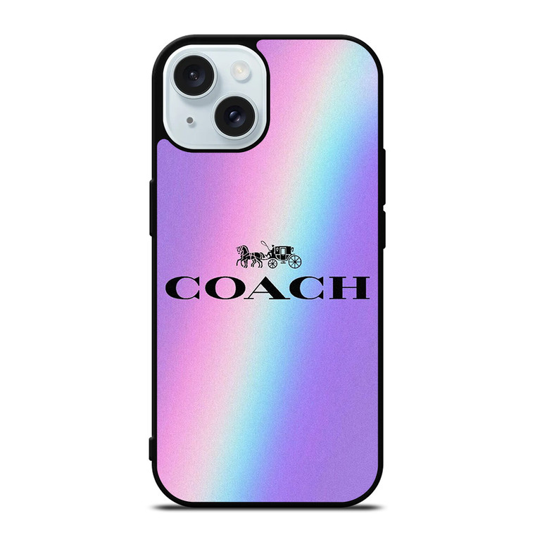 COACH NEW YORK VINTAGE RAINBOW iPhone 15 Case Cover