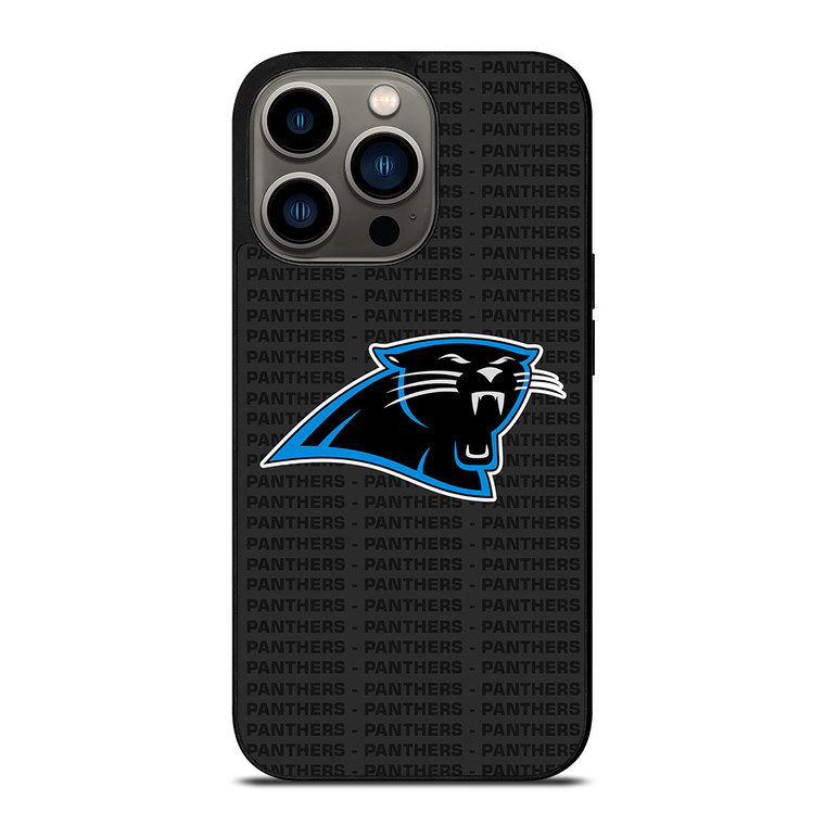 CAROLINA PANTHERS FOOTBALL TEXT iPhone 13 Pro Case Cover