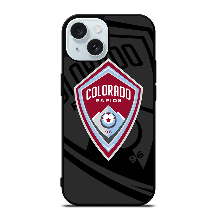 COLORADO RAPIDS MLS BLACK iPhone 15 Case Cover
