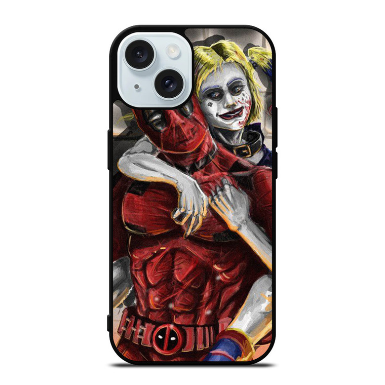 DEADPOOL HARLEY QUINN ART iPhone 15 Case Cover