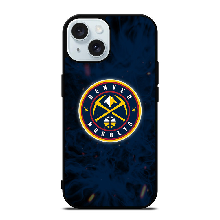 DENVER NUGGETS BASKETBALL NBA FIRE iPhone 15 Case Cover