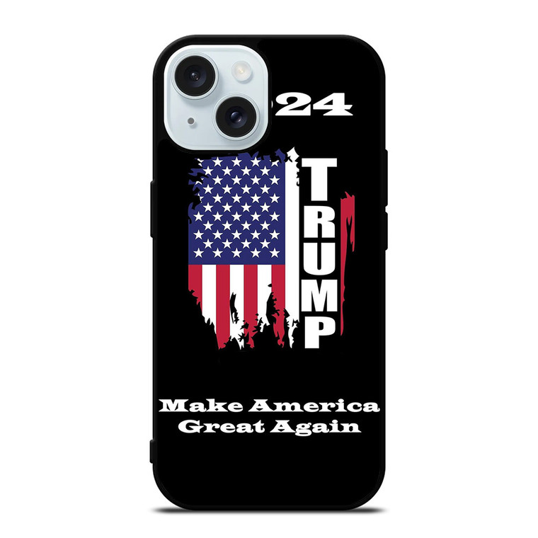 DONALD TRUMP MAKE AMERICA GREAT AGAIN 2024 2 iPhone 15 Case Cover