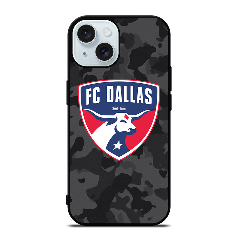 FC DALLAS MLS BLACK CAMO iPhone 15 Case Cover