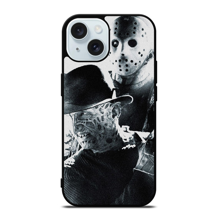FREDDY KRUEGER VS JASON VOORHEES 2 iPhone 15 Case Cover FREDDY KRUEGER VS JASON VOORHEES 2 iPhone 15 Case Cover