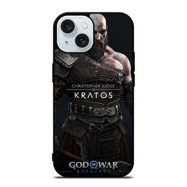 GOD OF WAR RAGNAROK KRATOS CHRISTOPHER JUDGE iPhone 15 Case Cover