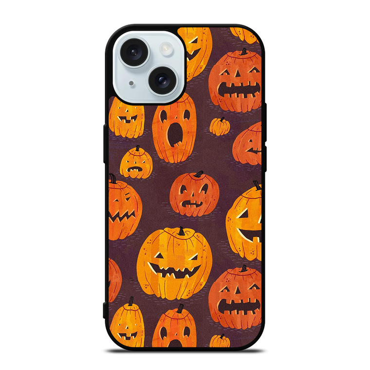 HALLOWEEN PUMPKINS PATTERN iPhone 15 Case Cover