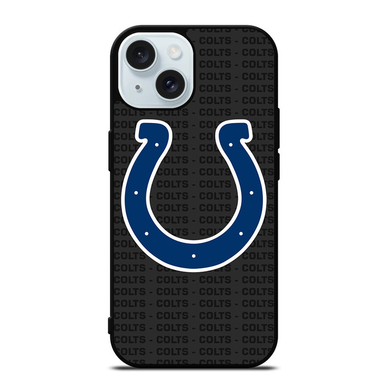 INDIANAPOLIS COLTS FOOTBALL TEXT iPhone 15 Case Cover