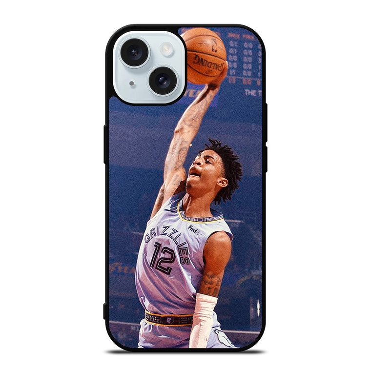 JA MORANT MEMPHIS GRIZZLIES DUNK iPhone 15 Case Cover
