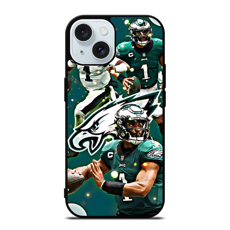 JALEN HURTS PHILADELPHIA EAGLES FOOTBALL iPhone 15 Case Cover