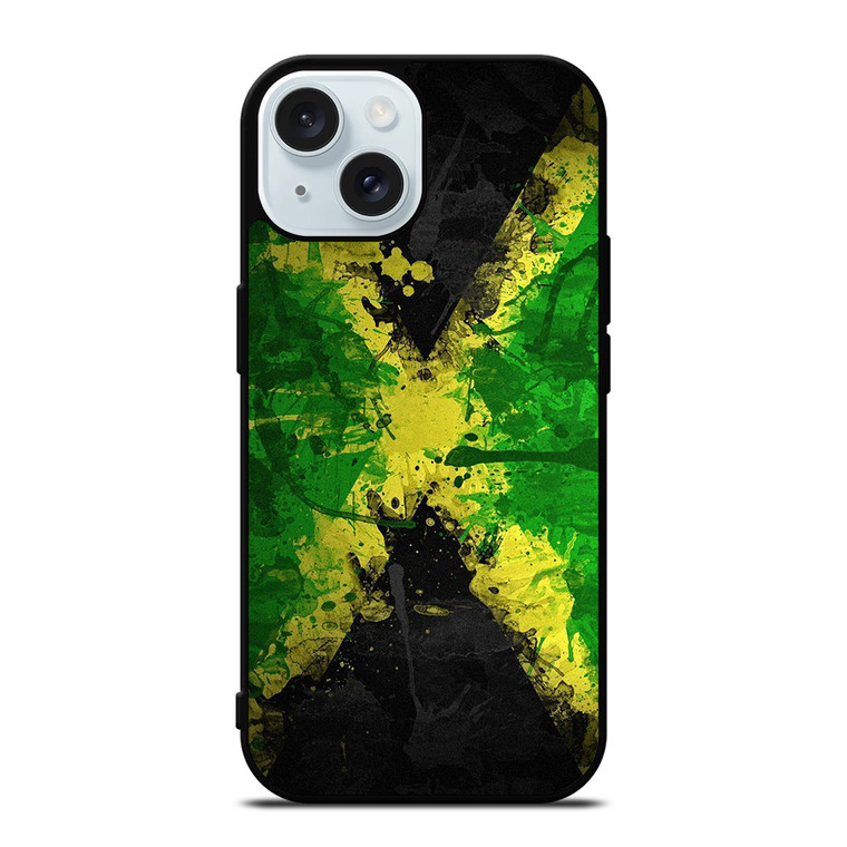 JAMAICAN FLAG SPLASH iPhone 15 Case Cover