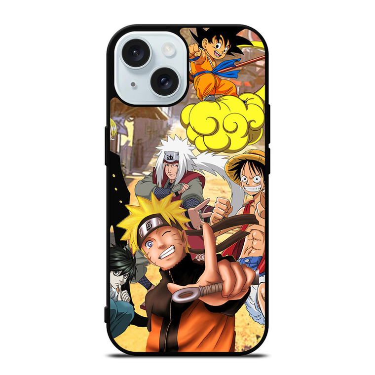 JAPANESE ANIME CROSSOVER iPhone 15 Case Cover