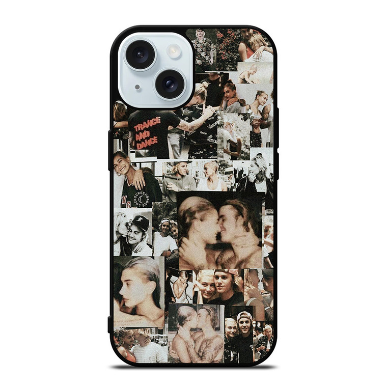 JUSTIN AND HAILEY BIEBER COLLAGE 2 iPhone 15 Case Cover