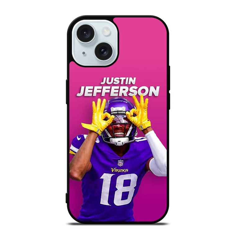 JUSTIN JEFFERSON MINNESOTA VIKINGS iPhone 15 Case Cover