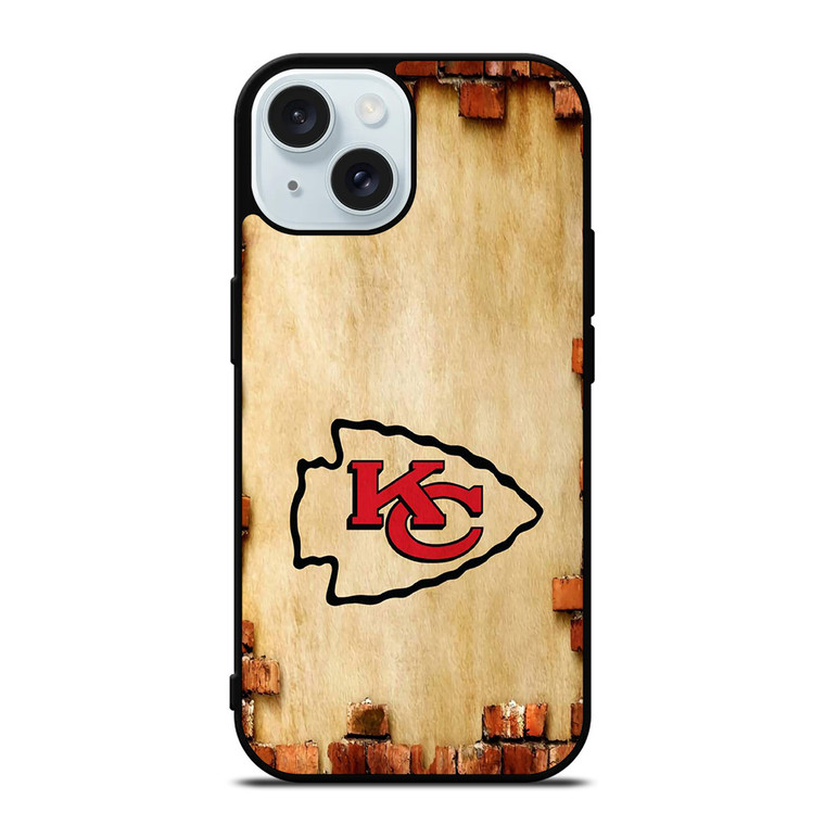 KANSAS CITY CHIEFS NFL FOOTBALL BRICKED iPhone 15 Case Cover