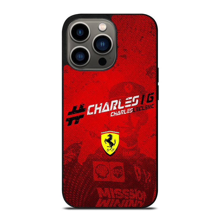 CHARLES LECLERC FERRARI FORMULA ONE F1 RACING 5 iPhone 13 Pro Case Cover