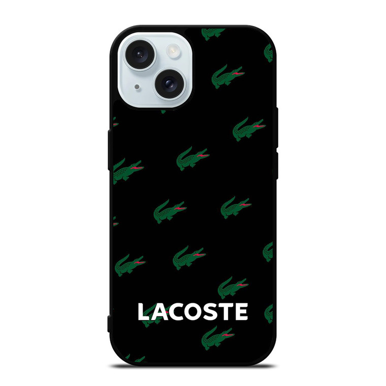 LACOSTE LOGO PATTERN iPhone 15 Case Cover