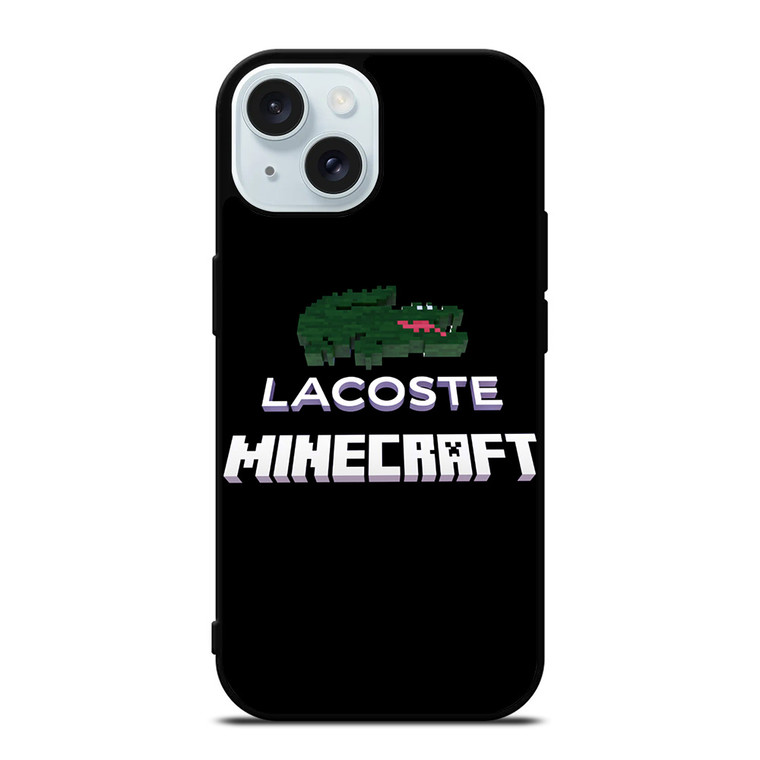 LACOSTE X MINECRAFT GAMES iPhone 15 Case Cover LACOSTE X MINECRAFT GAMES iPhone 15 Case Cover