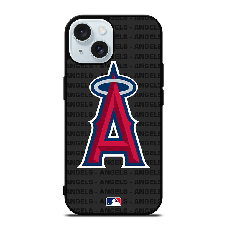 LOS ANGELES ANGELS BASEBALL BLACK iPhone 15 Case Cover