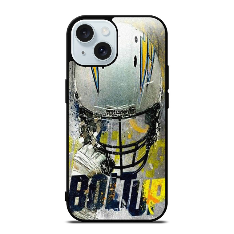 LOS ANGELES CHARGERS FOOTBALL BOLT UP iPhone 15 Case Cover