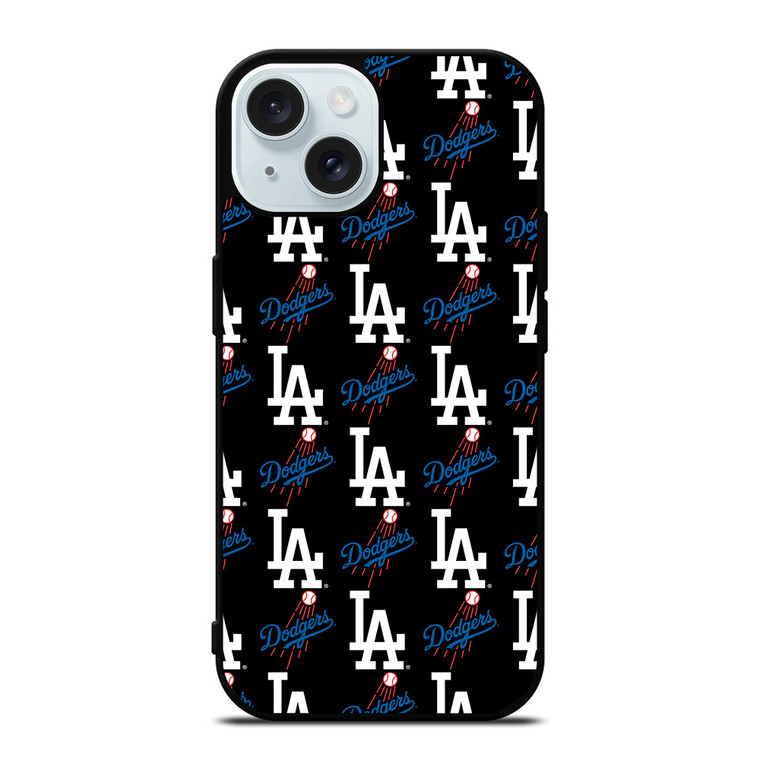 LOS ANGELES DODGERS BASEBALL PATTERN iPhone 15 Case Cover