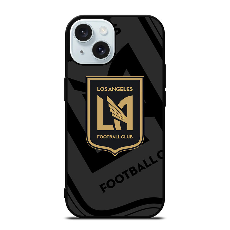 LOS ANGELES FC MLS BLACK iPhone 15 Case Cover LOS ANGELES FC MLS BLACK iPhone 15 Case Cover