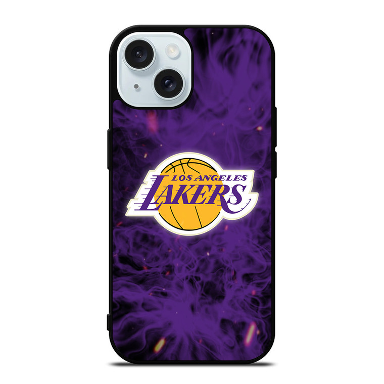 LOS ANGELES LAKERS BASKETBALL NBA FIRE iPhone 15 Case Cover LOS ANGELES LAKERS BASKETBALL NBA FIRE iPhone 15 Case Cover