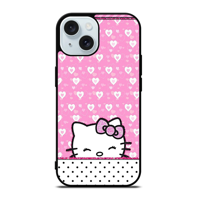 LOVELY HELLO KITTY iPhone 15 Case Cover LOVELY HELLO KITTY iPhone 15 Case Cover