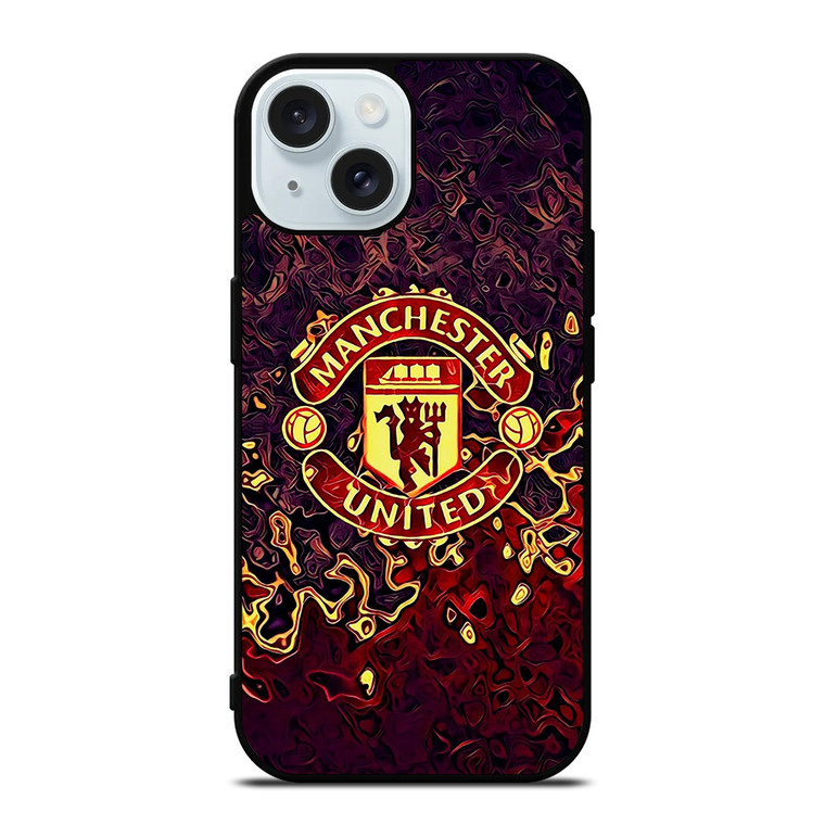 MANCHESTER UNITED LOGO FAN ART iPhone 15 Case Cover