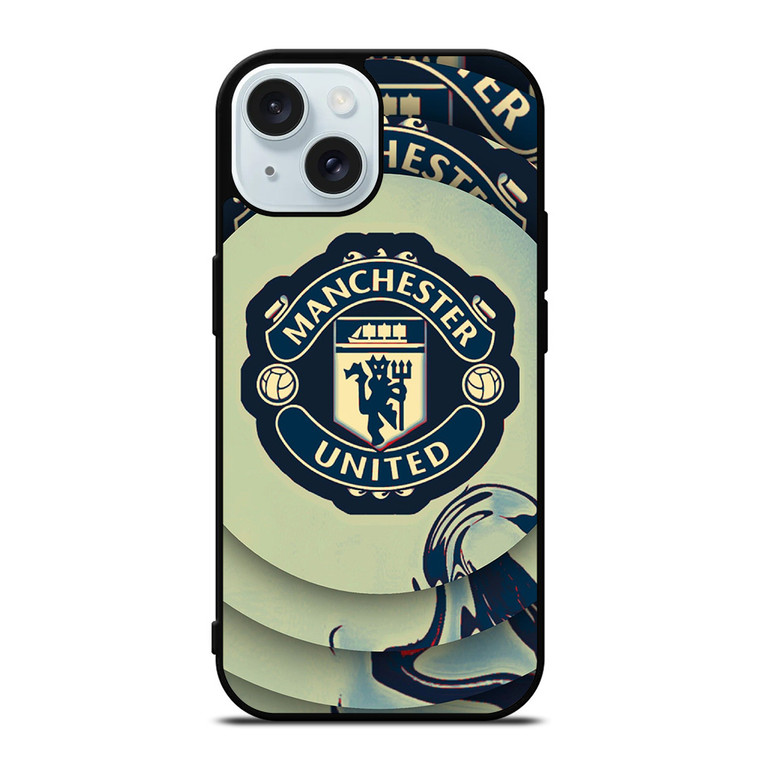MANCHESTER UNITED LOGO SOCCER iPhone 15 Case Cover